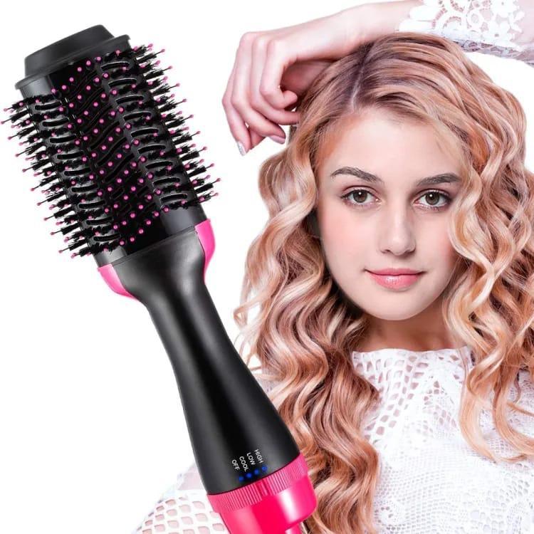 Professional 1000W Hair Dryer Brush | Volumizer & Straightener