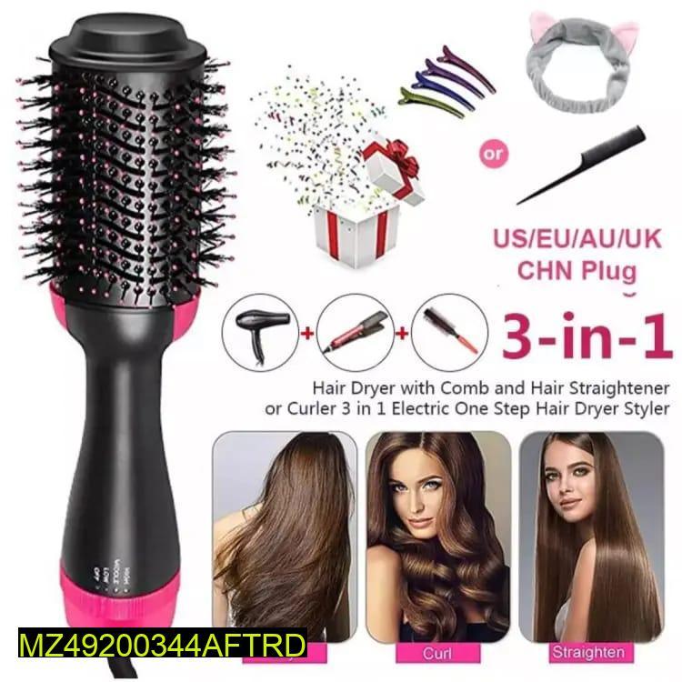Professional 1000W Hair Dryer Brush | Volumizer & Straightener